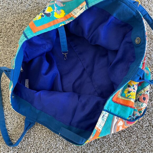 Debbie Katz Boho Floral Tote Bag With Tassel Accent By Debbie Katz - Picture 11 of 12